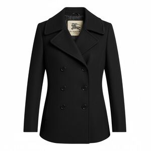 Burberry black wool and cashmere blend short coat